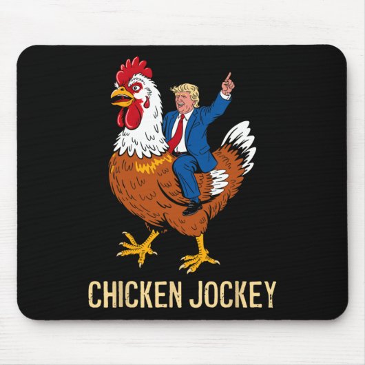 Chicken Jockey Trump Funny Meme 9 Muismat (Voorkant)