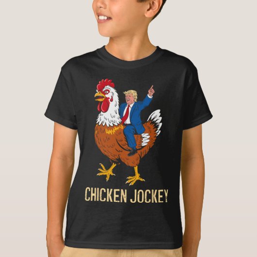 Chicken Jockey Trump Funny Meme 9 T-shirt (Voorkant)