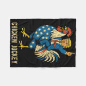 Chicken Jockey Trump Funny Meme Fleece Deken (Voorkant (Horizontaal))
