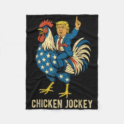 Chicken Jockey Trump Funny Meme Fleece Deken (Voorkant)