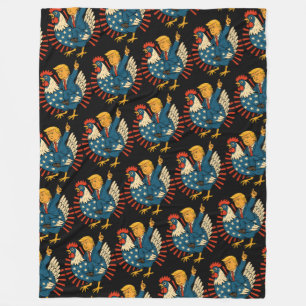 Chicken Jockey Trump Funny Meme Fleece Deken