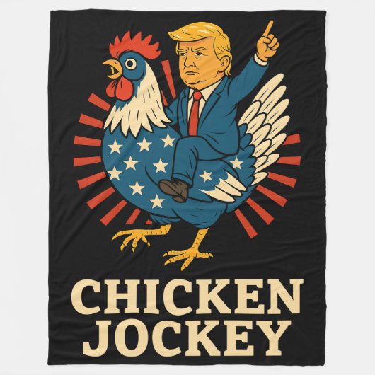 Chicken Jockey Trump Funny Meme Fleece Deken (Voorkant)