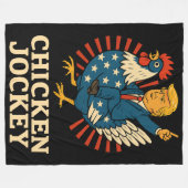 Chicken Jockey Trump Funny Meme Fleece Deken (Voorkant (Horizontaal))