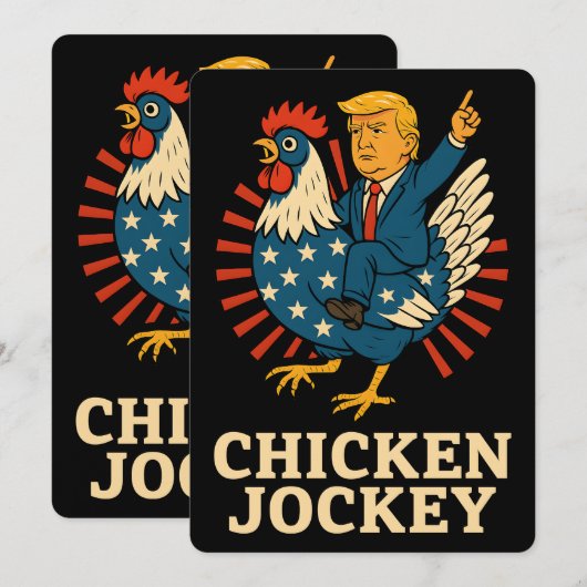 Chicken Jockey Trump Funny Meme Kaart