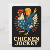 Chicken Jockey Trump Funny Meme Kaart