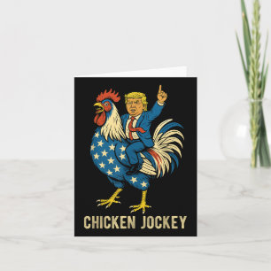 Chicken Jockey Trump Funny Meme Kaart