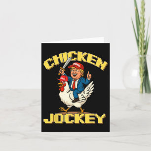 Chicken Jockey Trump Funny Meme Kaart
