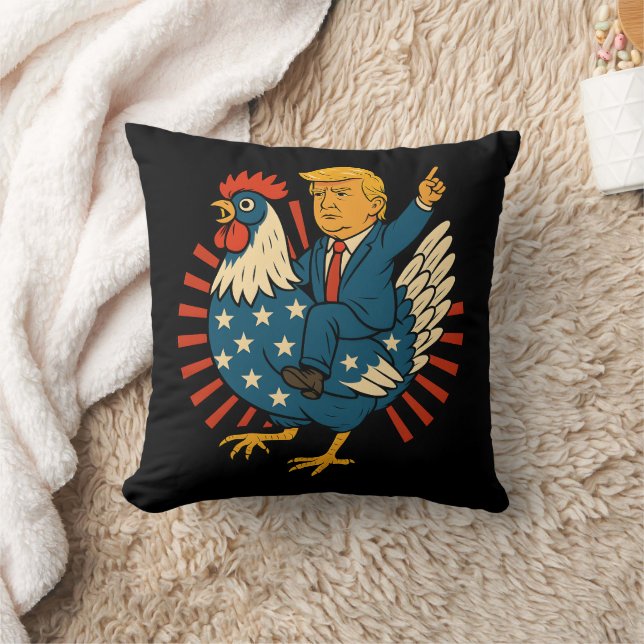 Chicken Jockey Trump Funny Meme Kussen (Deken)