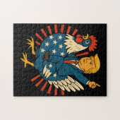Chicken Jockey Trump Funny Meme Legpuzzel (Horizontaal)