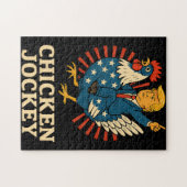 Chicken Jockey Trump Funny Meme Legpuzzel (Horizontaal)