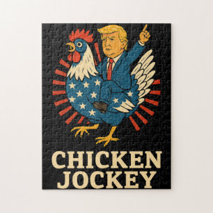 Chicken Jockey Trump Funny Meme Legpuzzel
