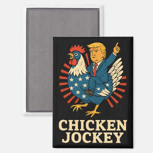 Chicken Jockey Trump Funny Meme Magneet