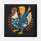 Chicken Jockey Trump Funny Meme Magneet (Voorkant)