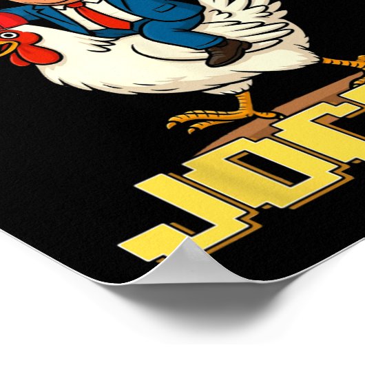 Chicken Jockey Trump Funny Meme Poster (Hoek)