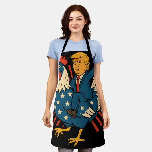 Chicken Jockey Trump Funny Meme Schort (Gedragen)