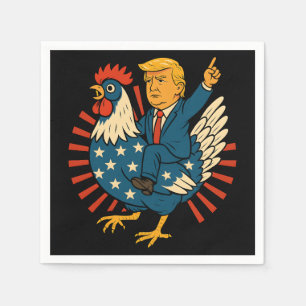 Chicken Jockey Trump Funny Meme Servet