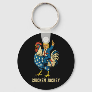 Chicken Jockey Trump Funny Meme Sleutelhanger