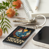 Chicken Jockey Trump Funny Meme Sleutelhanger (Voorkant Rechts)