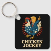 Chicken Jockey Trump Funny Meme Sleutelhanger (Voorkant)