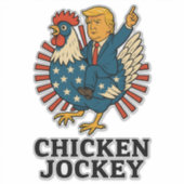 Chicken Jockey Trump Funny Meme Sticker (Voorkant)