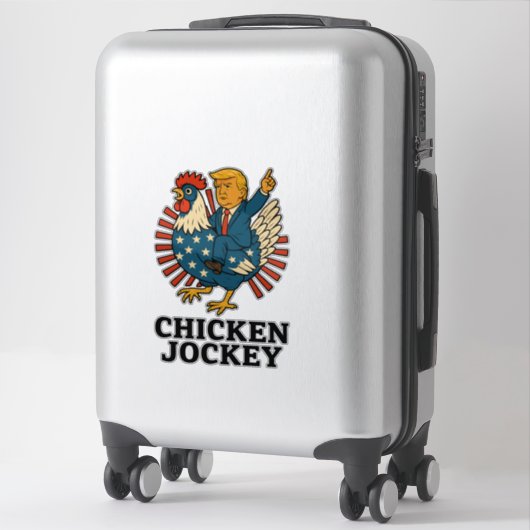 Chicken Jockey Trump Funny Meme Sticker (Koffer)