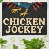 Chicken Jockey Trump Funny Meme Theedoek (Gevouwen)