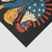 Chicken Jockey Trump Funny Meme Tissuepapier (Detail)