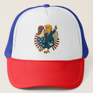 Chicken Jockey Trump Funny Meme Trucker Pet