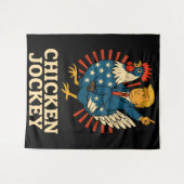 Chicken Jockey Trump Funny Meme Wandkleed (Voorkant (horizontaal))