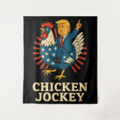 Chicken Jockey Trump Funny Meme Wandkleed (Voorkant)