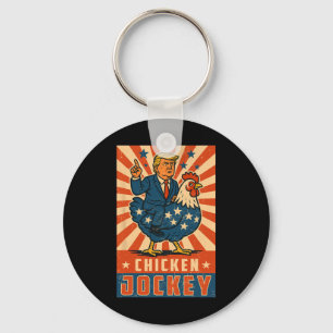 Chicken Jockey Trump Grappige meme 10 Sleutelhanger