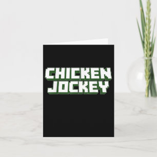 Chicken Jockey Video Game Viral Gamer Meme Kostuum Kaart