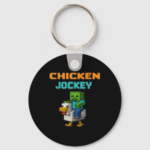 Chicken Jockey Zombie Pixel Art Zombie Gamer Grapp Sleutelhanger