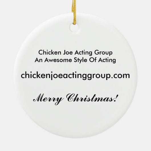 Chicken Joe Ornament (Achterkant)