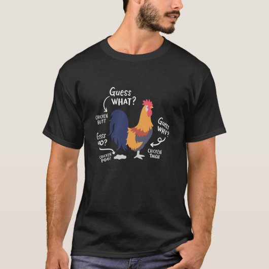 Chicken Joke Guess Why Farm T-shirt (Voorkant)