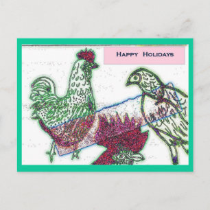 Chicken Joy Christmas Briefkaart