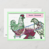 Chicken Joy Christmas Briefkaart - Gepersonaliseer (Voorkant / Achterkant)