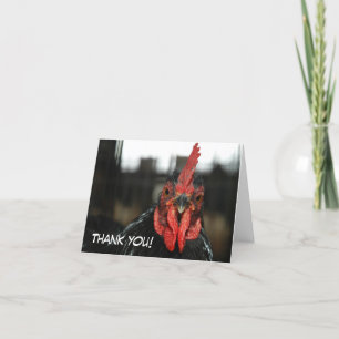 CHICKEN KAART: Met vriendelijke groet Bedankkaart