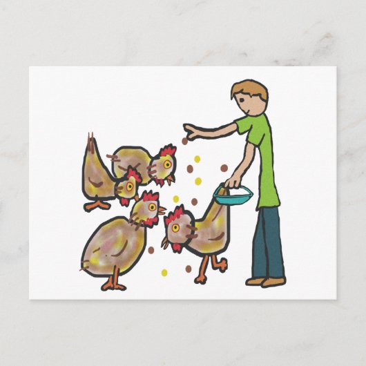 Chicken Keeping Briefkaart (Voorkant)