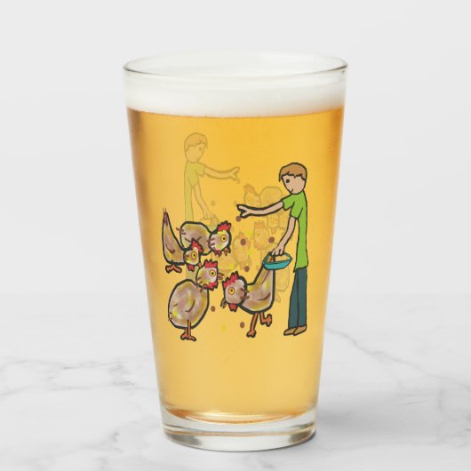 Chicken Keeping Glas (Voorkant gevuld)