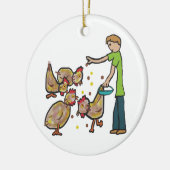 Chicken Keeping Keramisch Ornament (Links)