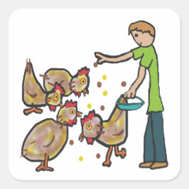 Chicken Keeping Vierkante Sticker