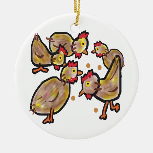 Chicken Keramisch Ornament (Voorkant)