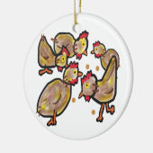 Chicken Keramisch Ornament (Links)