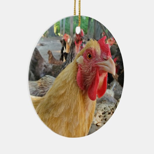 Chicken Keramisch Ornament (Rechts)