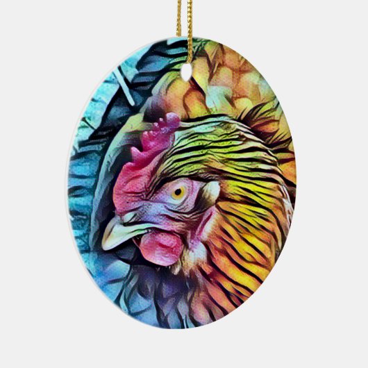 CHICKEN KERAMISCH ORNAMENT (Rechts)