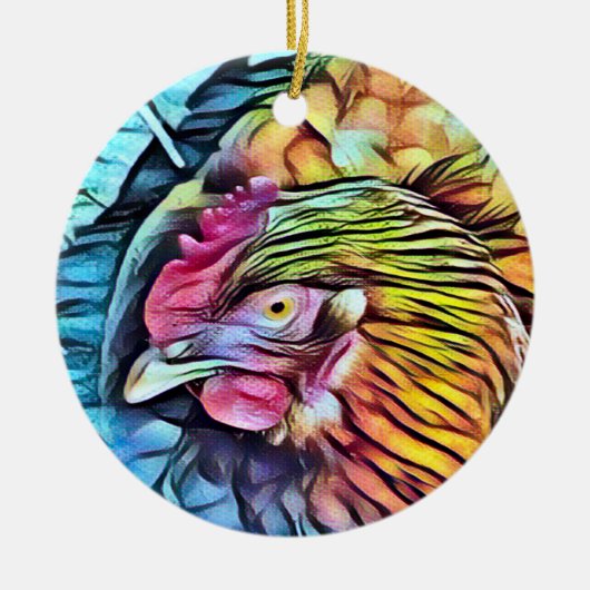 CHICKEN KERAMISCH ORNAMENT (Voorkant)