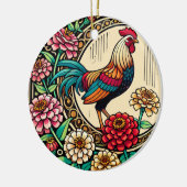 Chicken Keramisch Ornament (Links)