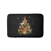 Chicken Kerstbomen Licht Funny Chicken Xmas Badmat (Voorkant)
