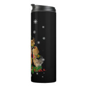 Chicken Kerstbomen Licht Funny Chicken Xmas Thermosbeker (Geroteerd rechts)